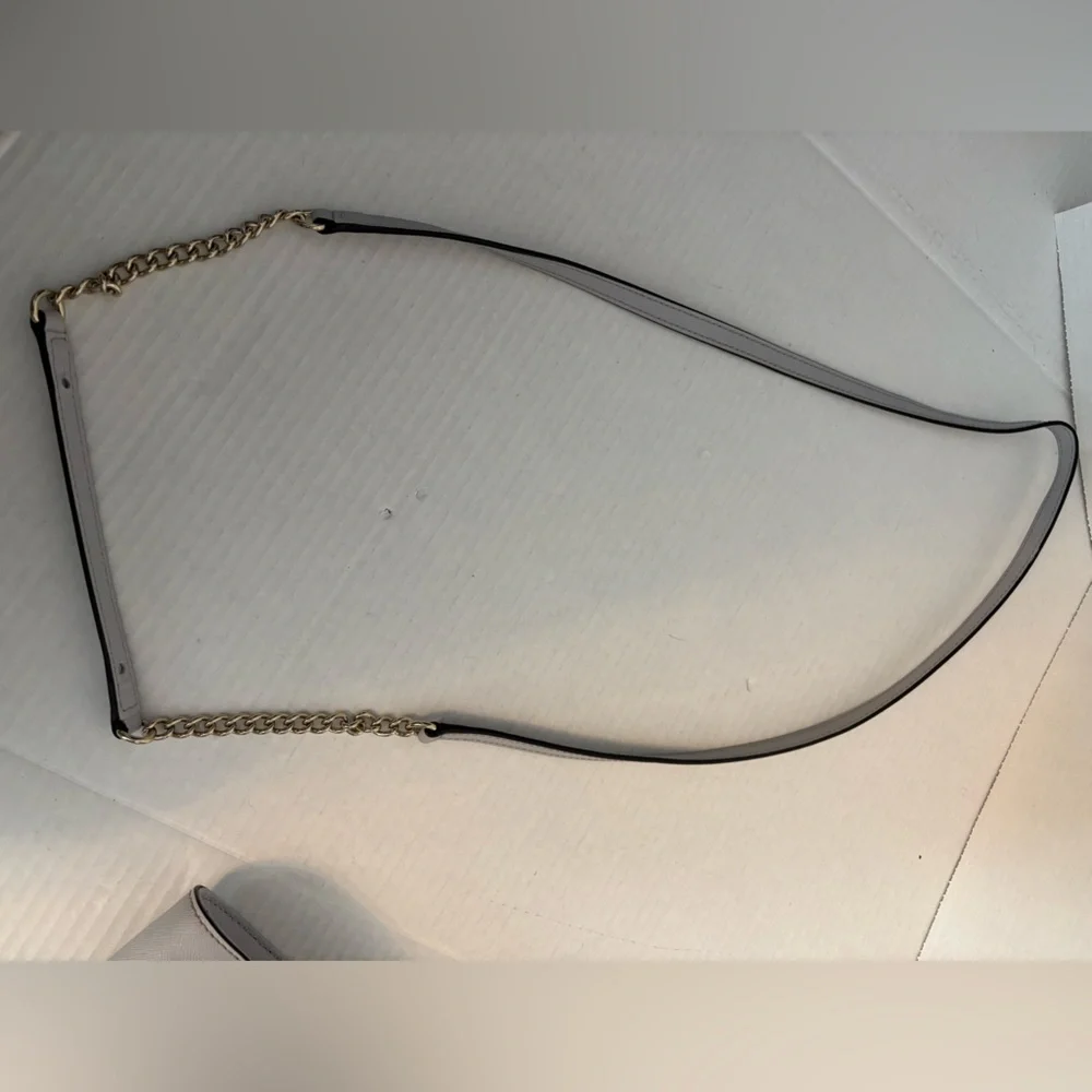 KATE SPADE grey crossbody with removable strap clutch - Picture 7 of 14